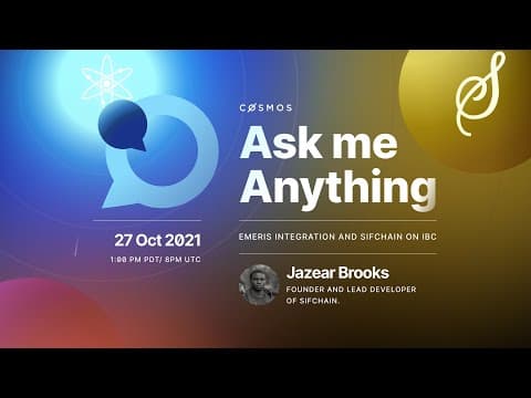 Cosmos Community AMA: Jazear Brooks from Sifchain
