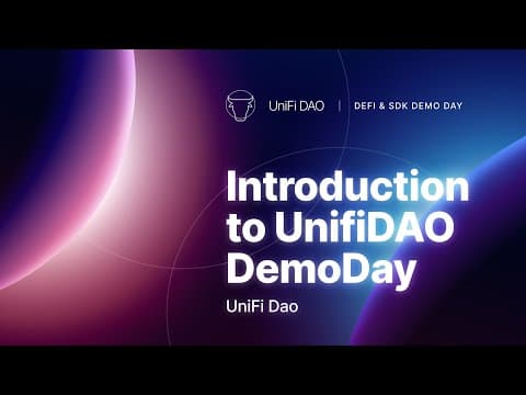 Introduction to UnifiDAO DemoDay