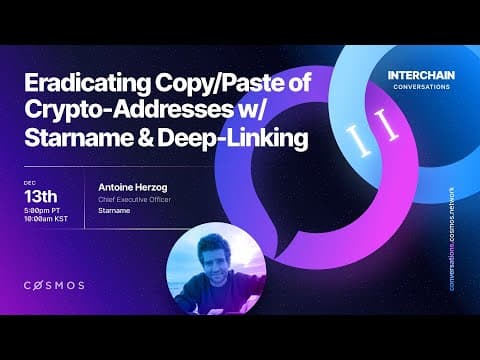 Interchain Conversations II - Eradicating copy/paste of crypto-addresses with Starname