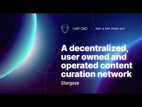 A decentralized, user owned and operated content curation network