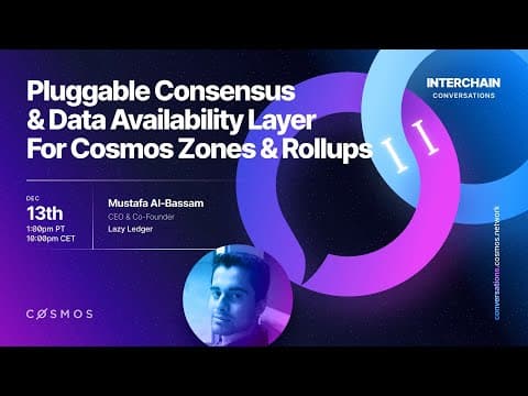 Interchain Conversations II-Pluggable Consensus & Data Availability Layer For Cosmos Zones & Rollups